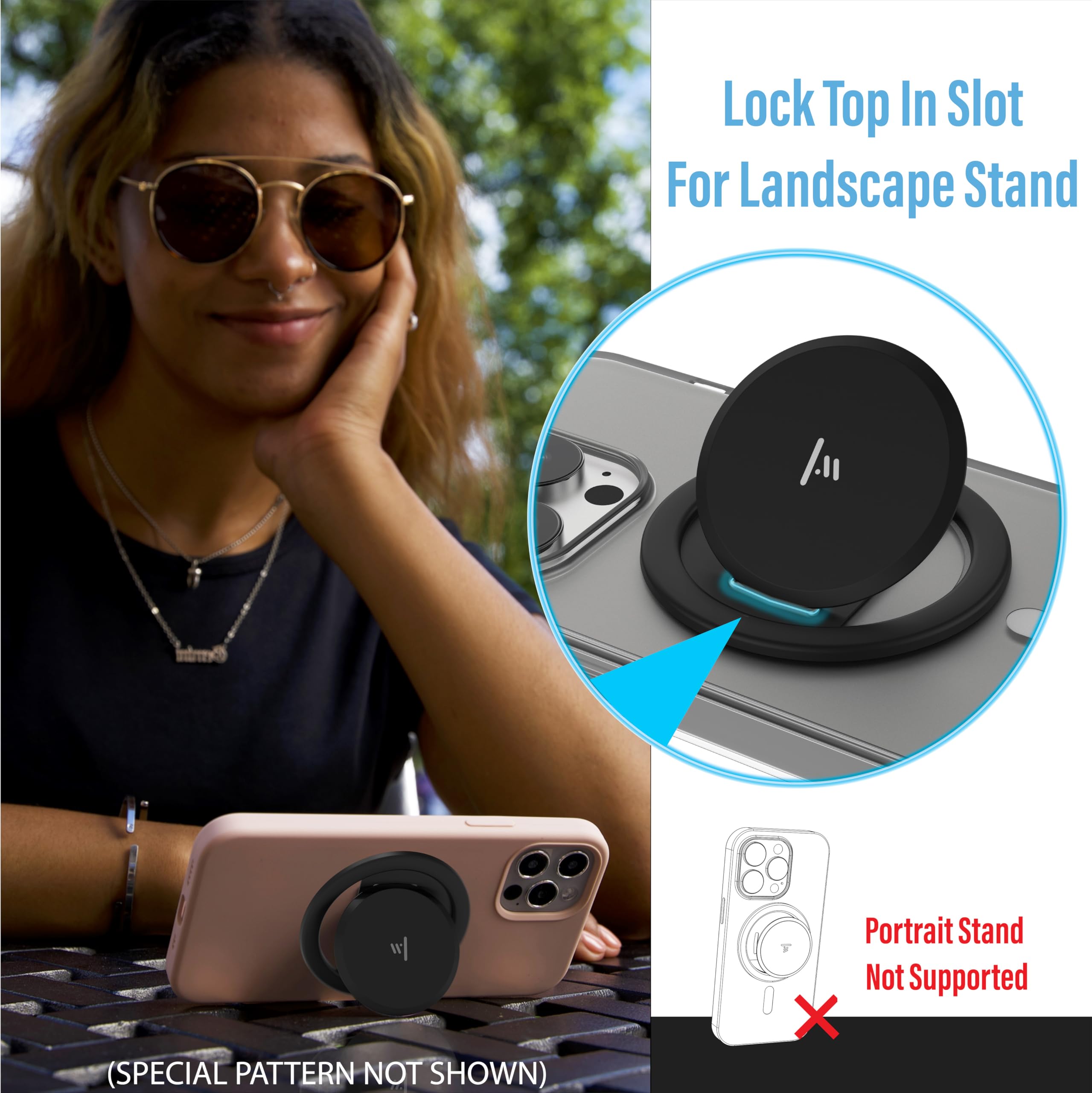 Amazon.com: Tango Ultra Thin Grip for MagSafe: One Hand Pop, Stand
